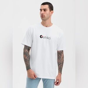 ETHIKA LOGO - WHITE T-shirt Size M